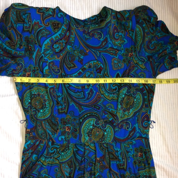 Vintage paisley belted dress - Picture 5 of 8
